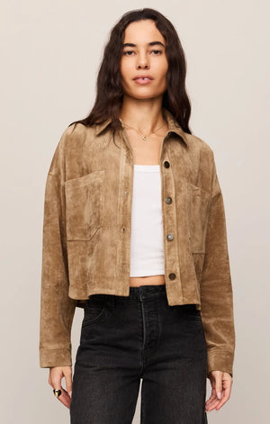 Z Supply All Day Cropped Suede Jacket