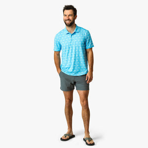 AFTCO MFG Men's Polo Aftco Boatbar Printed Performance Polo Shirt