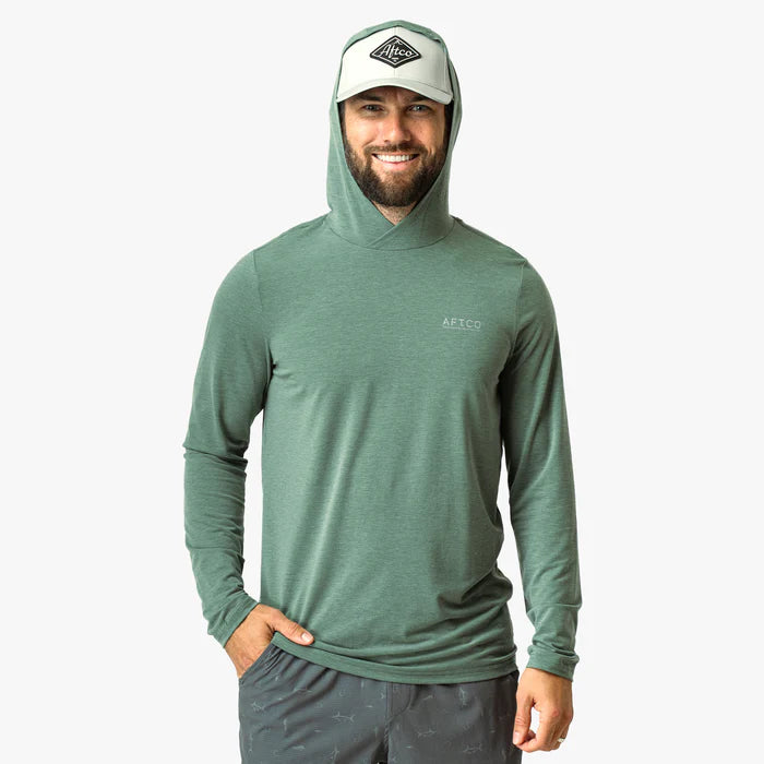 AFTCO MFG Men's Tees Aftco Ocean Bound LS Sun Protection Hoodie