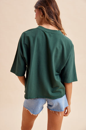 ANNIEWEAR Women's Top Mallard Duck Patchwork Dolman Sleeve Knit Top