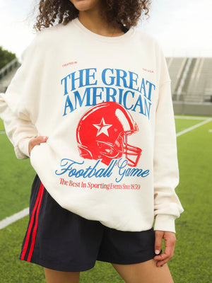 CHARLIE SOUTHERN Women's Sweater Charlie Southern Great American Football Game Sweatshirt || David's Clothing