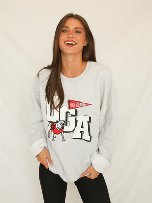 CHARLIE SOUTHERN Women's Sweatshirt Charlie Southern Ga Pennant Sweatshirt
