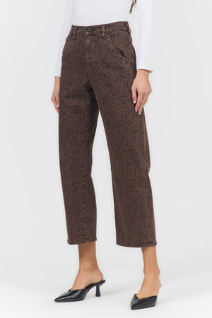 DEAR JOHN DENIM Women's Jeans Dear John Lasso Jean Brown Leopard