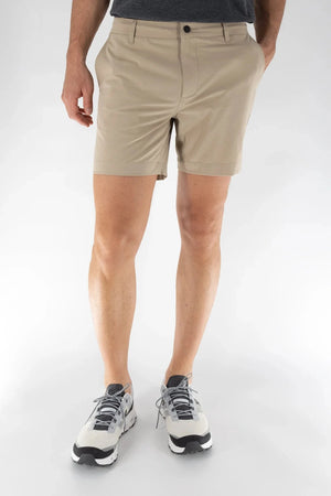 DEVIL DOG Mens Shorts Devil Dog Hybrid Short 6" - Sand || David's Clothing
