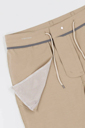 DEVIL DOG Mens Shorts Devil Dog Hybrid Short 6" - Sand || David's Clothing