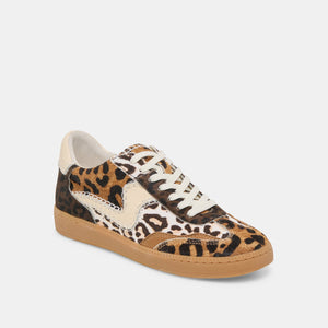 DOLCE VITA Women's Shoes Notice Stitch Sneakers Leopard Multi Calf Hair