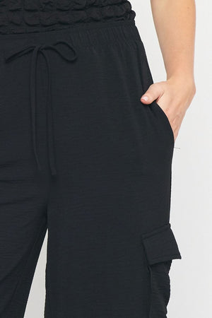 ENTRO INC Women's Pants High Waisted Utility Wide Leg Pants || David's Clothing