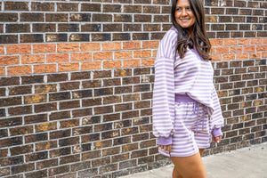 ENTRO INC Women's Shorts Striped Knit Shorts