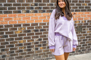 ENTRO INC Women's Shorts Striped Knit Shorts