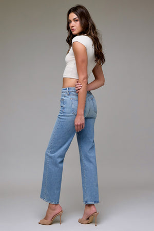 HIDDEN JEANS Women's Jeans Hidden Jeans Vintage Wash Stretch Mid Rise Classic Straight