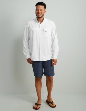 HUK FISHING Men's Sport Shirt Huk Tide Point Button-Down