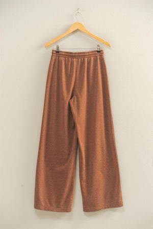 HYFVE INC. Women's Pants CHESTNUT / S High-waist Drawstring Pintuck Pants DZ25C902