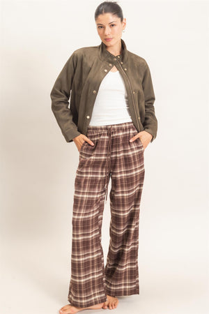 HYFVE INC. Women's Pants Plaid Wide-leg Pants