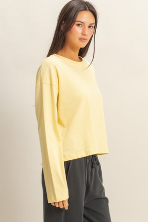 HYFVE INC. Women's Top 1- take pics of dark cherry - Wide Long Sleeve T-Shirt