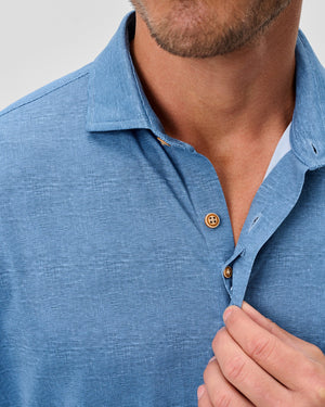 JOHNNIE O Men's Sport Shirt Johnnie-O Printed Mesh Short Sleeve Button Down Shirt - Breck Printed Solid Knit