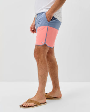 JOHNNIE O Mens Shorts Half Elastic 7" Swim Trunks - Tully