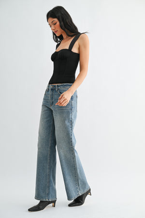JUST USA DENIM Women's Jeans Just USA Denim Hr Full Length Straight