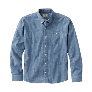 L.L.Bean Men's Sport Shirt INDIGO / S L.L.Bean Men's Comfort Stretch® Chambray Shirt, Traditional Untucked Fit, Long-Sleeve 51306752