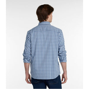 LL Bean 11-Mens Woven Shirt L.L.Bean Men's Comfort Stretch Performance® Shirt, Long-Sleeve, Slightly Fitted Untucked Fit, Plaid