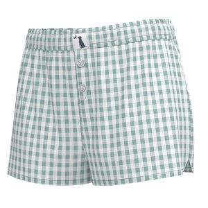 LOCAL GIRL Women's Shorts JADE GRN / XS Local Girl Gingham Boxer Short L5160005SS26
