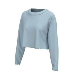 LOCAL GIRL Women's Top BABY BLUE / XS Local Girl Boxy Crop Long Sleeve T-Shirt L5112000BB