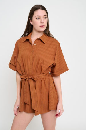 MEET ME IN SANTORINI Women's Romper Terracotta Ridge Romper