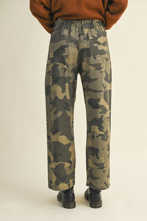 MUSTARD SEED Women's Pants Camo Front Tie pants