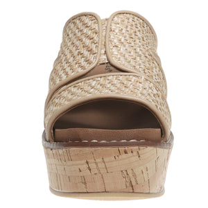 OLEM Women's Shoes Flynn-2 Natural Crochet Wedge Sandal