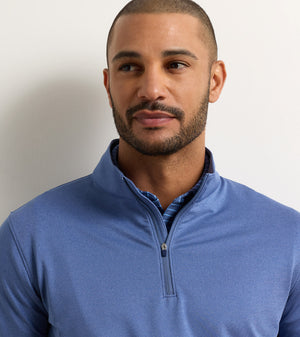 PETER MILLAR Men's Pullovers Peter Millar Perth Mélange Performance Quarter-Zip