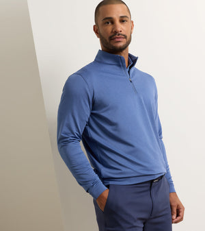 PETER MILLAR Men's Pullovers Peter Millar Perth Mélange Performance Quarter-Zip