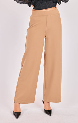 SADIE AND SAGE Women's Pants TAUPE / XS Sadie and Sage Astrid Super Stretch Pull on Straight Pants AH4713