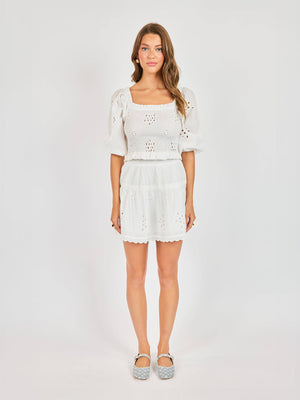 SADIE AND SAGE Women's Top Bloomfield Smocked Top
