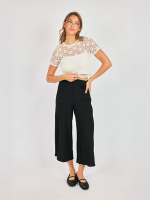 SADIE AND SAGE Women's Top Sadie and Sage Letters Lace Tee