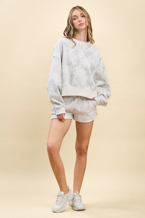 TCEC Women's Sweaters Camouflage Print Dropped Shoulders Sweatshirt || David's Clothing