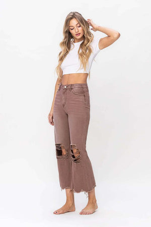 Vervet by Flying Monkey Women's Jeans Vervet 90'S Vintage Crop Flare Jean || David's Clothing