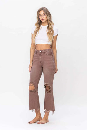 Vervet by Flying Monkey Women's Jeans Vervet 90'S Vintage Crop Flare Jean || David's Clothing