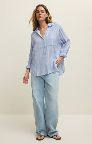 Z SUPPLY Women's Top Z Supply Perfect Linen Striped Top