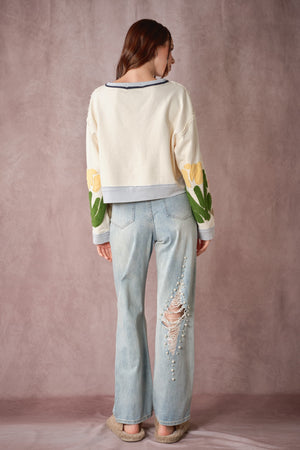 Tulip Patchwork Knit Top