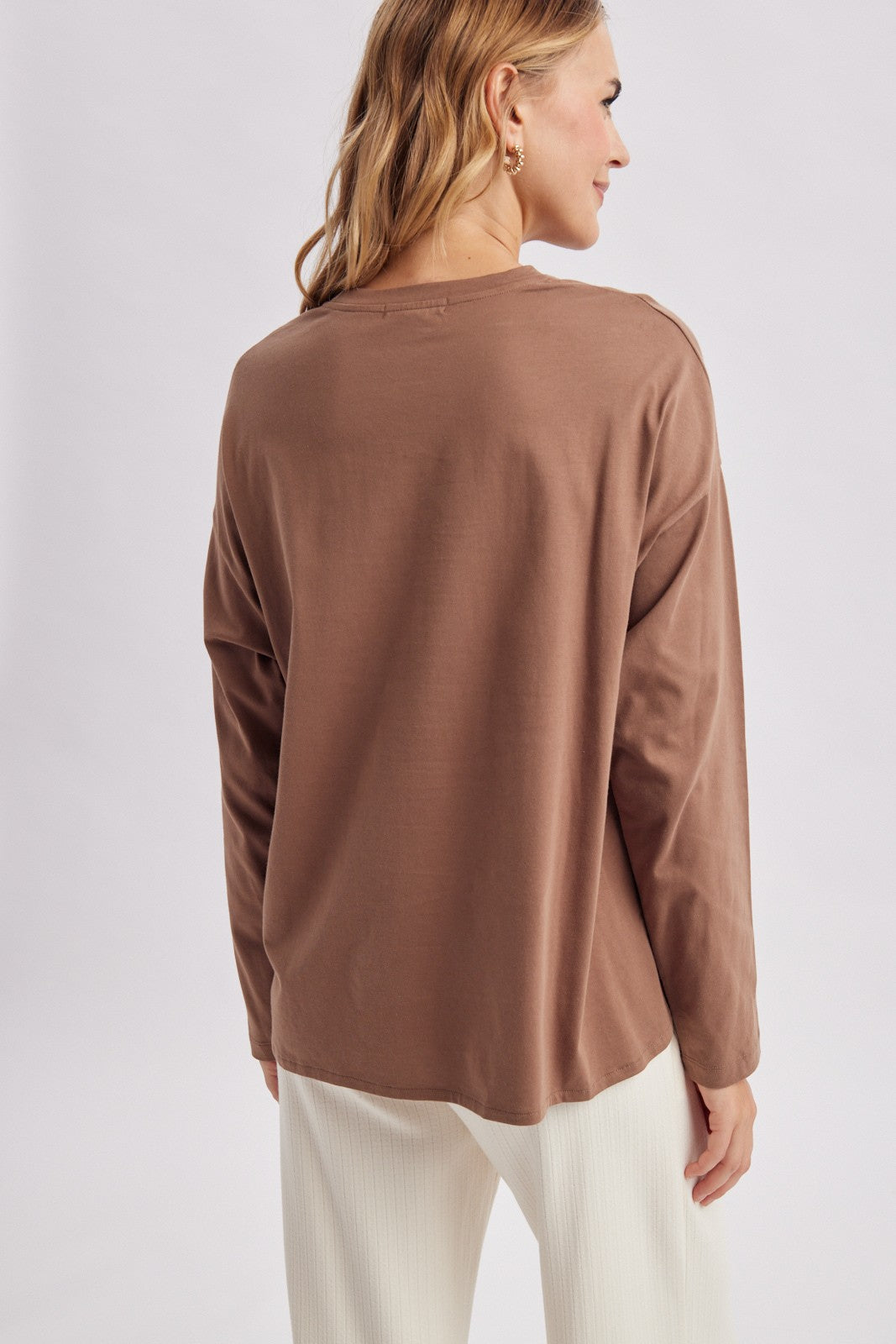 Oversized Chest Pocket Long Sleeve Tee
