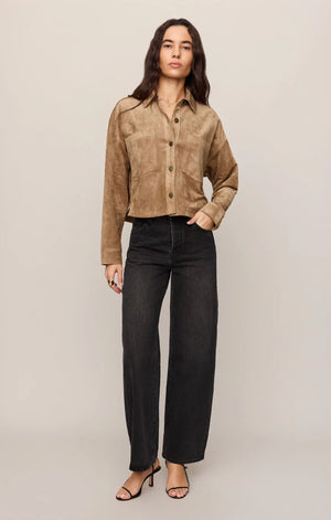 Z Supply All Day Cropped Suede Jacket