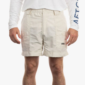 AFTCO MFG Men's Shorts Aftco Men's Original Fishing Shorts  6"- Natural || David's Clothing