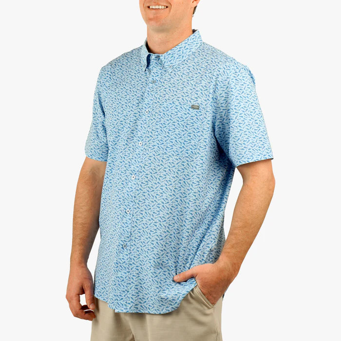 AFTCO MFG Men's Sport Shirt Aftco Boatbar SS Button Down Shirt