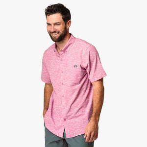 AFTCO MFG Men's Sport Shirt Aftco Boatbar SS Button Down Shirt