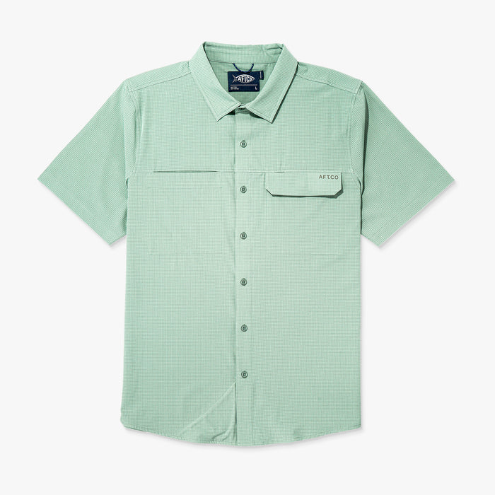 AFTCO MFG Men's Sport Shirt BLUE SHADOW / S Aftco Air-O Mesh SS Button Down Shirt M45343BSHD