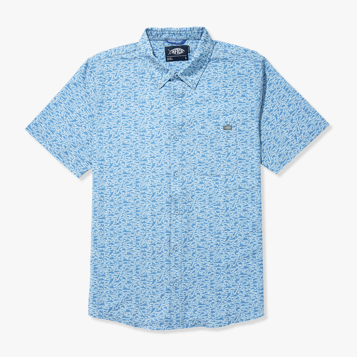 AFTCO MFG Men's Sport Shirt OCEANVIEW / S Aftco Boatbar SS Button Down Shirt M45346OCV