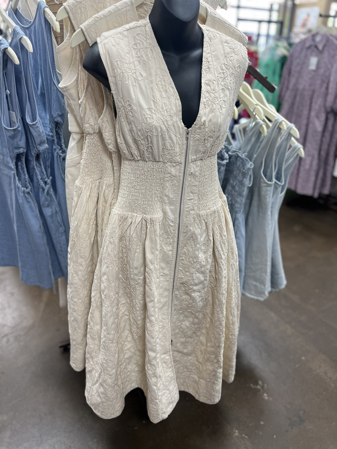 AUREUM Women's Dresses Aureum Zip Front Smock Dress