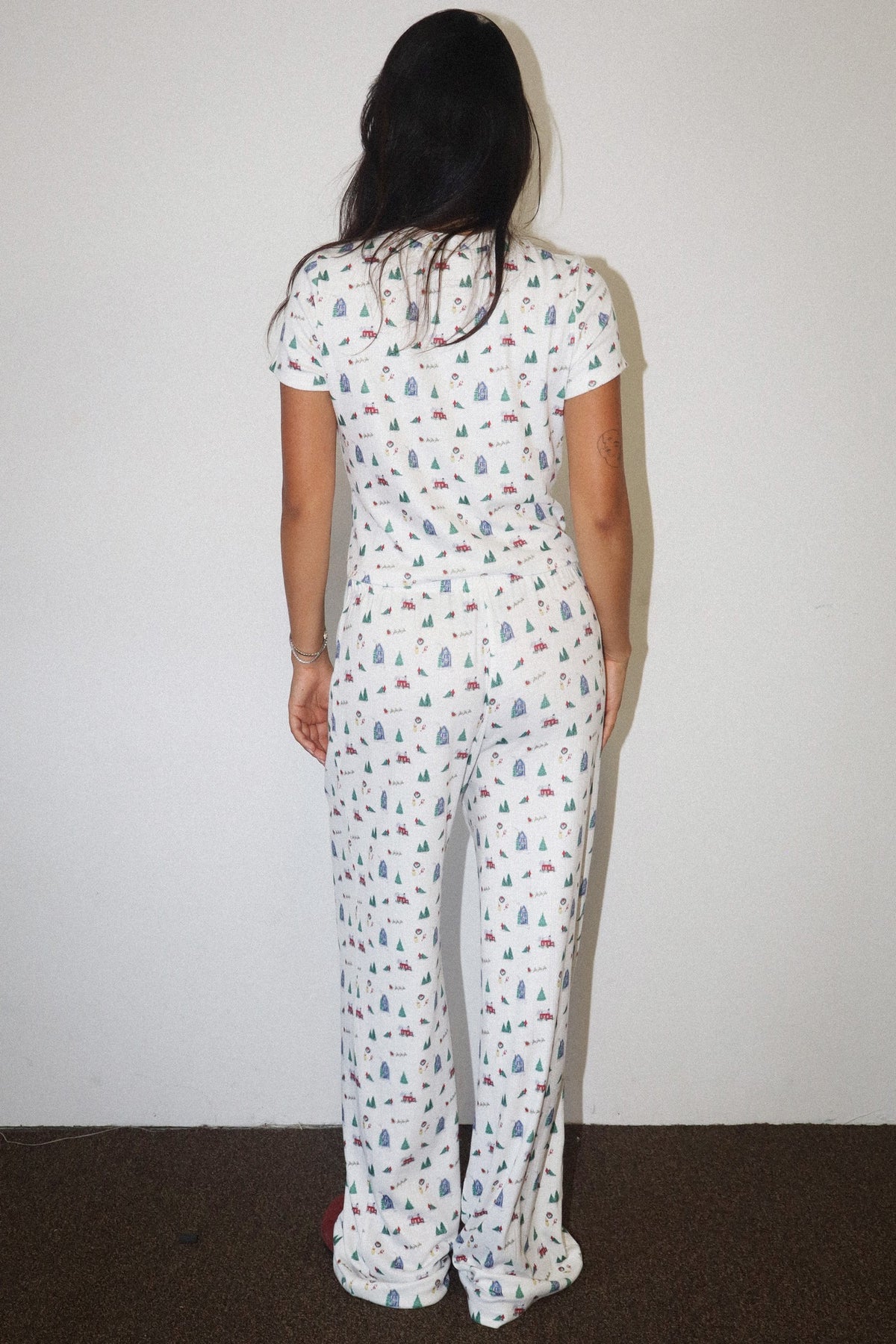 BAILEY ROSE Women's Pants Holiday Print Lounge Pants