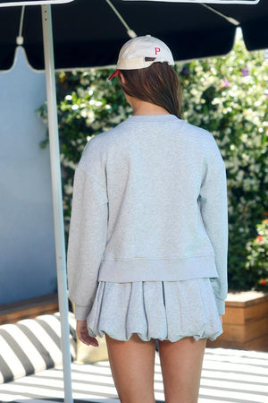 BUCKET LIST Women's Cardigans Premium Button-front Crewneck Sweatshirt Cardigan