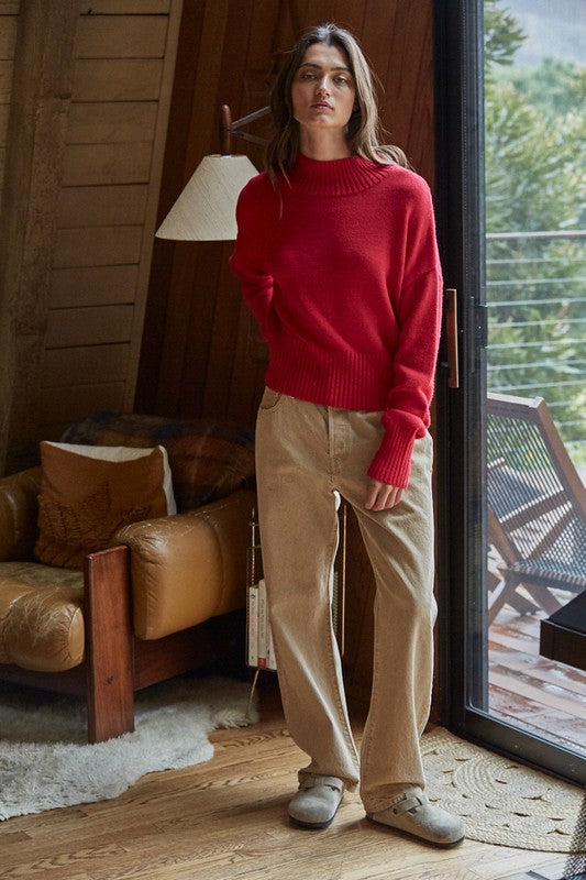 BY TOGETHER YOU AND I Women's Sweaters By Together Uptown Mock Sweater || David's Clothing