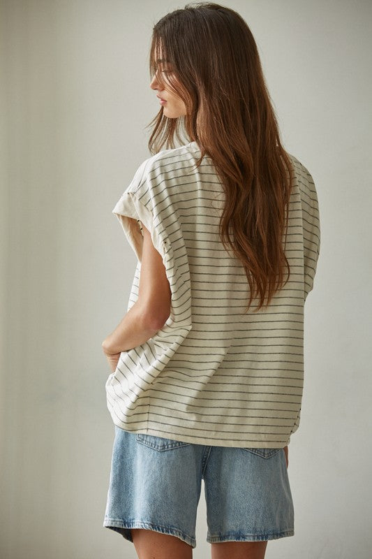 BY TOGETHER YOU AND I Women's Top By Together Lior Striped Top